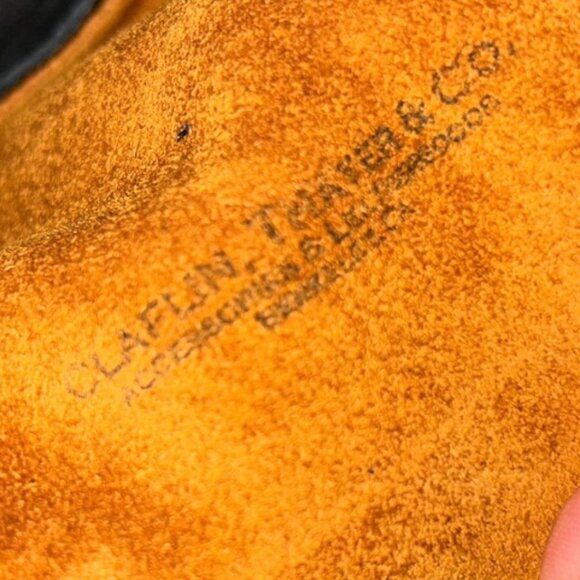 Claflin & Thayer Co bronze black leather EYE lashes zipper pouch bag NEW - Picture 3 of 4